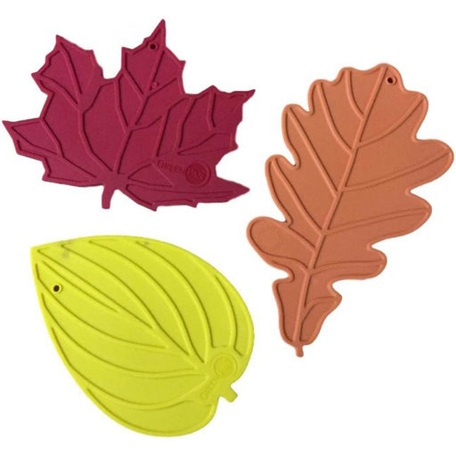 GP ACCESSORIES - SILICONE HEART LEAF YELLOW TRIVET