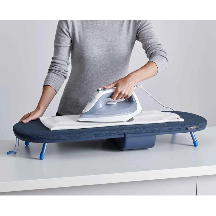 Pocket Plus Folding Blue Ironing Board with Advanced Cover