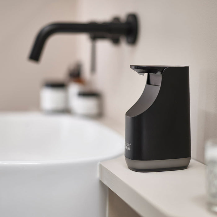 slim compact soap pump black