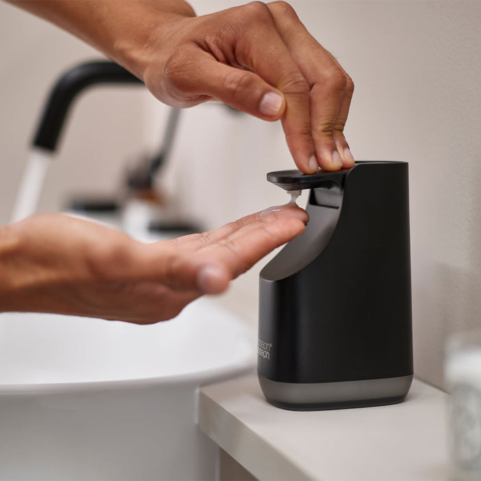 slim compact soap pump black