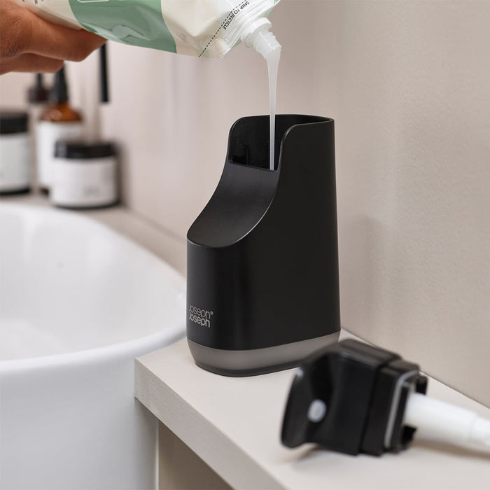 slim compact soap pump black