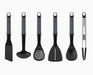 Elevate™ 6-piece Grey Utensils Carousel Set with Tongs