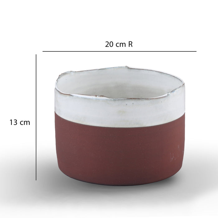 Serving Baking pot Ceramic OffWhite DIA 2