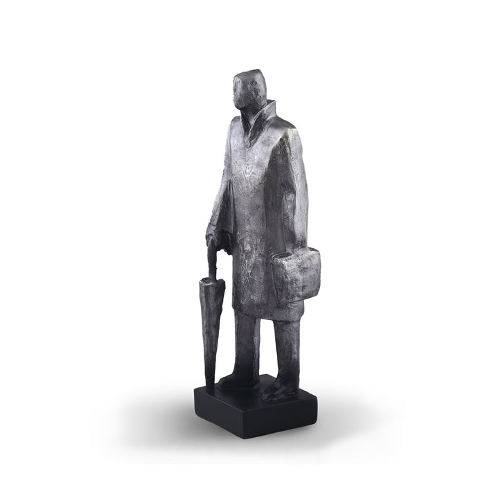 Person W Umbrella Resin Grey