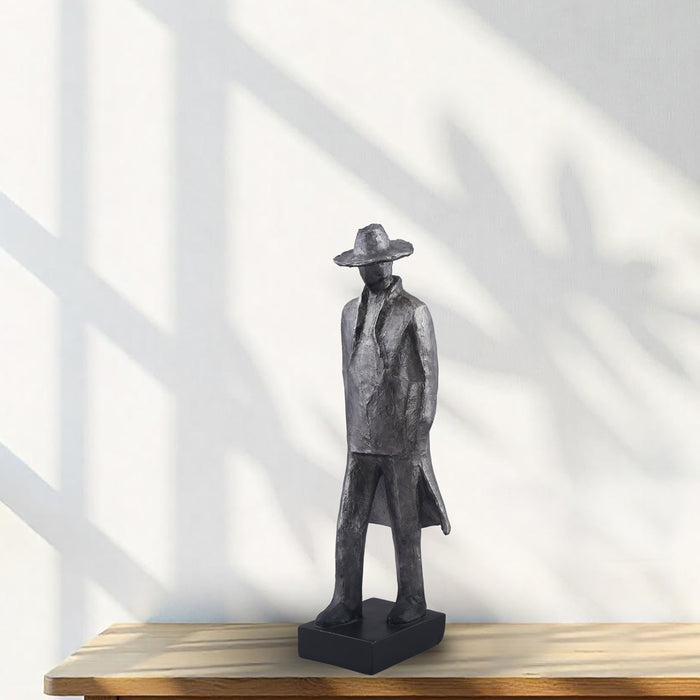 Person W Hat Resin Grey