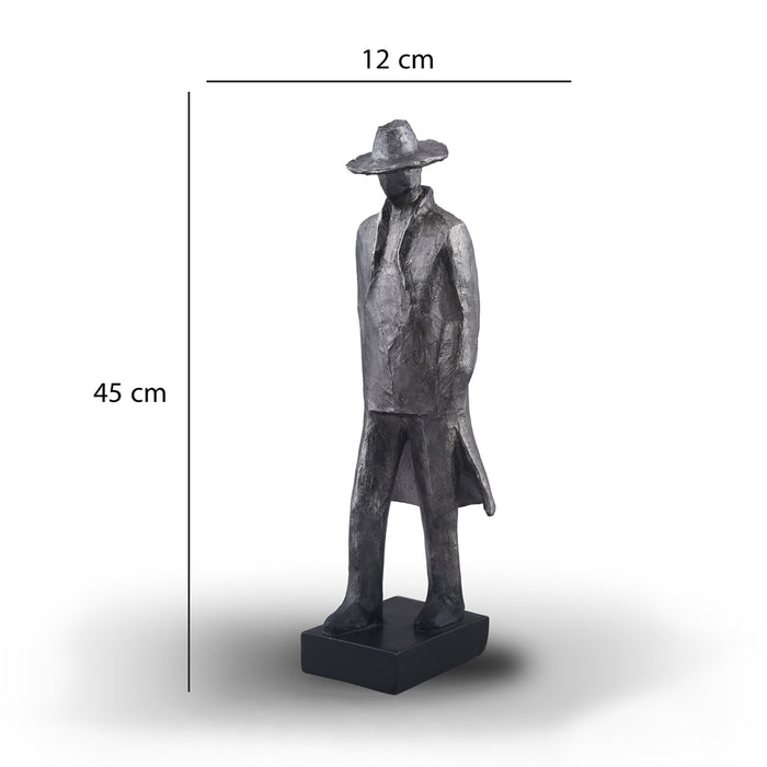 Person W Hat Resin Grey