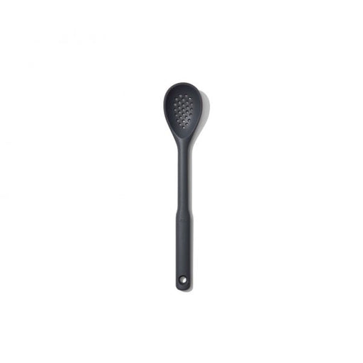 SILICONE SLOTTED SPOON - PEPPERCORN