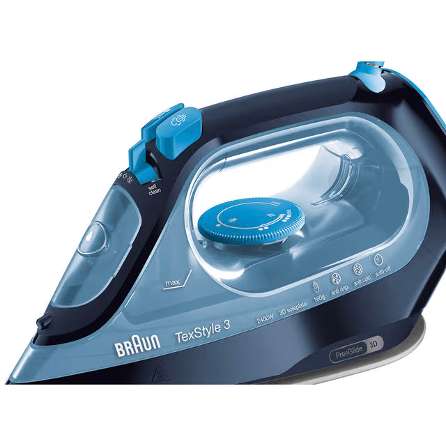 Braun TexStyle 3 SI 3050 BL Dry & Steam iron Ceramic soleplate 2400 W Blue