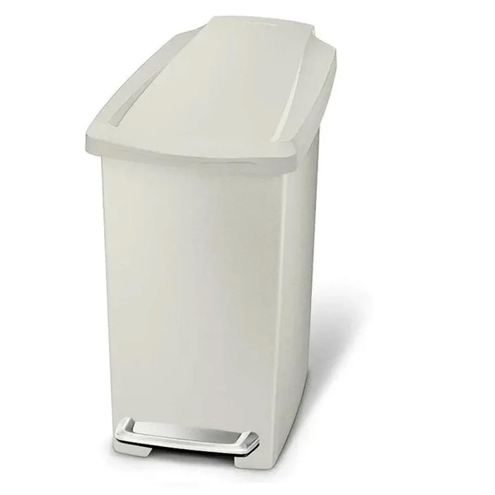 Slim Pedal Bin Plastic Stone 10L