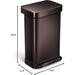 Rectangular Pedal Bin DARK BRONZE-LINER POKET 45L