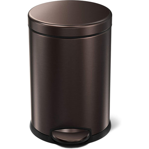 ROUND PEDAL BIN DARK BRONZE 4.5L