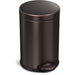 ROUND PEDAL BIN DARK BRONZE 4.5L