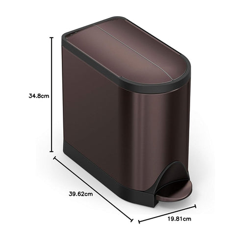 Butterfly Pedal Bin Dark Bronze 10L