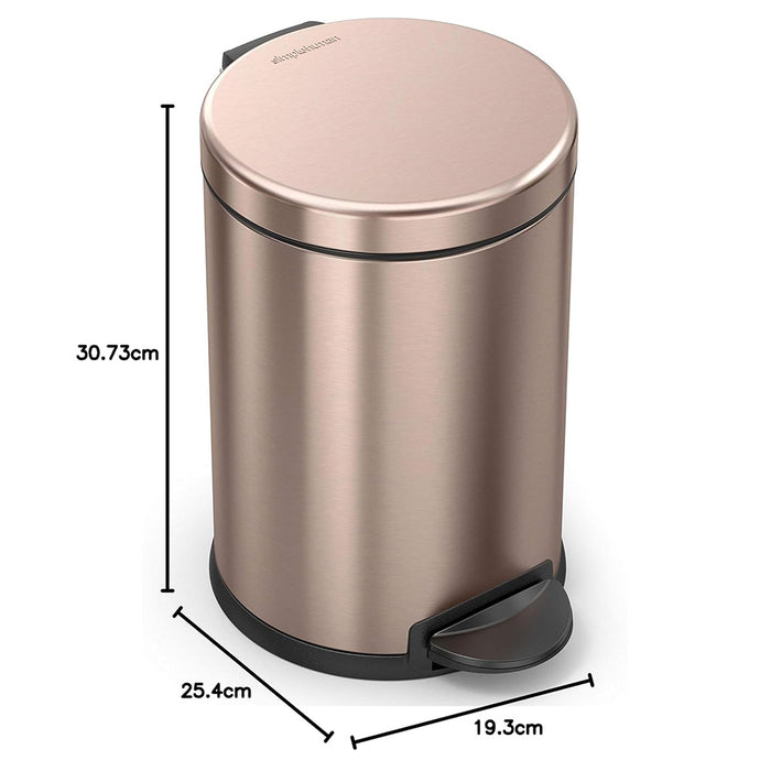 Round pedal bin GOLD 4.5 L