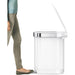 Slim Pedal Bin White 45L