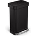 45L RECTANGULAR PEDAL BIN, MATTE BLACK