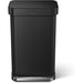 45L RECTANGULAR PEDAL BIN, MATTE BLACK