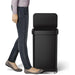 45L RECTANGULAR PEDAL BIN, MATTE BLACK