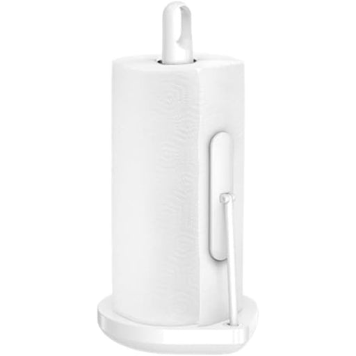 tension arm paper towel holder white