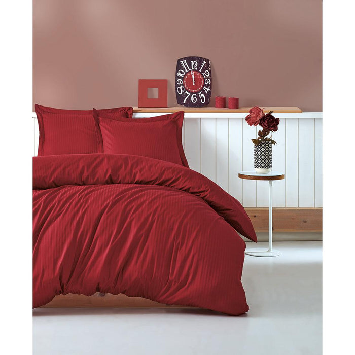 Double Bed Set ELEGANT STRIPE BORDO