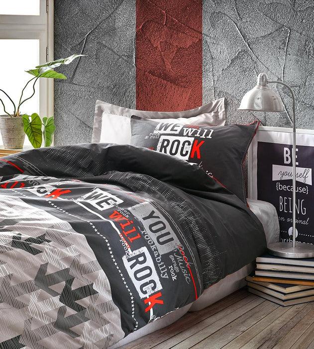 Single Bed Set ROCK RED