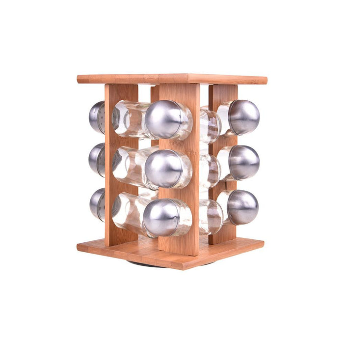 Fontina - Rotating Spice Rack with 12 Bottles