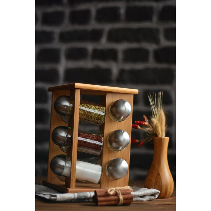 Fontina - Rotating Spice Rack with 12 Bottles