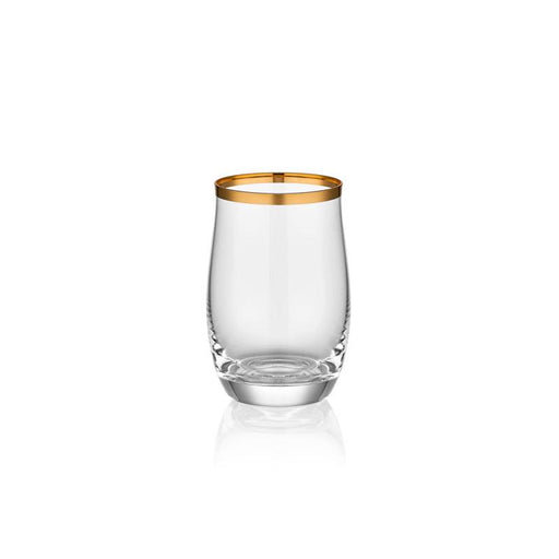 SHORT DRINK GLASS 6 PCS DALIA GOLD