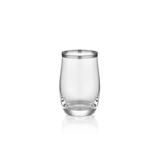 SHORT DRINK GLASS 6 PCS DALIA PLATINUM