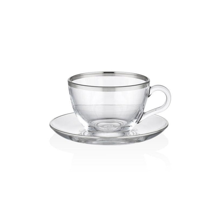 TEA CUP SET 12 PCS DALIA PLATINUM