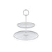 SERVING PLATE TWO TIER ACCADEMIA PLATINUM