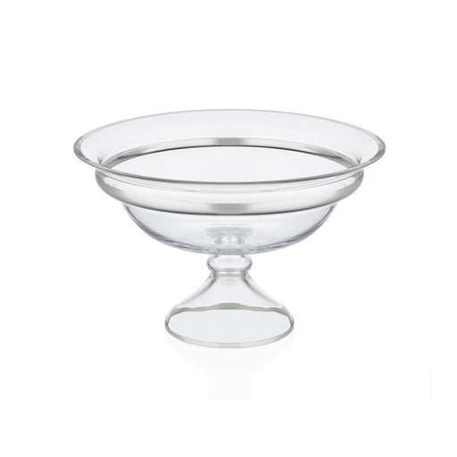 FRUIT BOWL W/STAND 30 CM DALIA PLATINUM