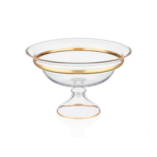 FRUIT BOWL W/STAND 30 CM DALIA GOLD