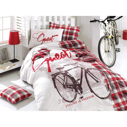 3pcs Single Duvet Cover 160*220 Freedom Red