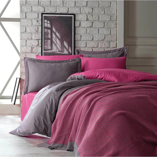 6pcs Double Duvet cover 200*220  Tuana Cotton Fuchsia