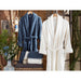 6pcs Jacguard Bathrobe Set  Melanie (Cream - Dark Blue)