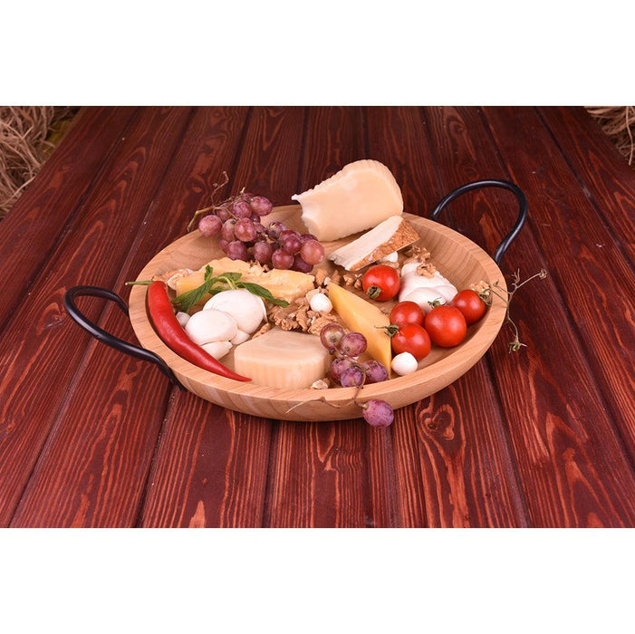 Panola - Dual Handle Round Tray