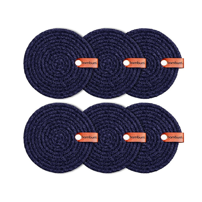 Koza - 6Pcs. Coaster Navy Blue