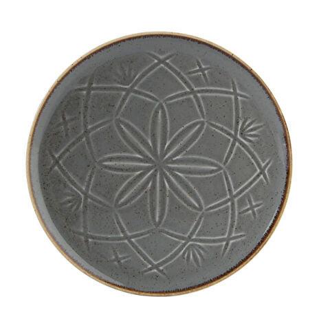 DARK GREY FLAT PLATE 18CM