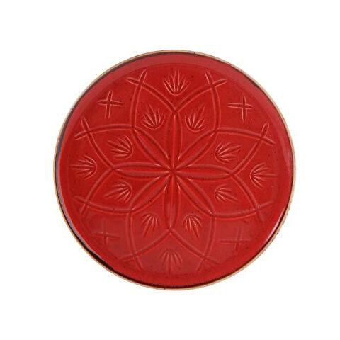 RED FLAT PLATE 21CM