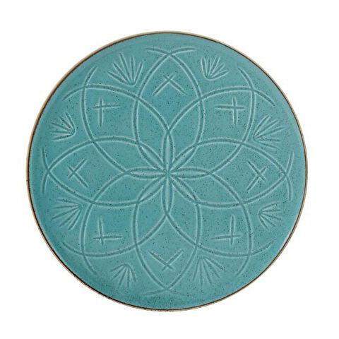 TURQUOISE FLAT PLATE 27CM