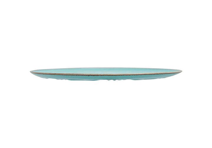 TURQUOISE FLAT PLATE 27CM