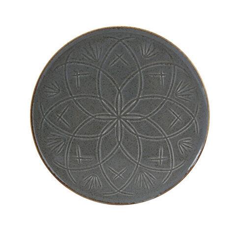 DARK GREY FLAT PLATE 27CM