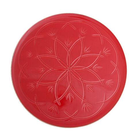 RED FLAT PLATE 32CM