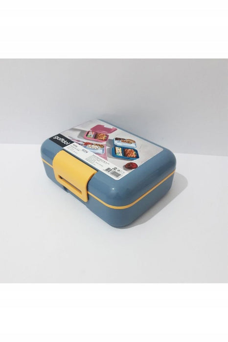 Tasty Lunch Box with fork and spoon