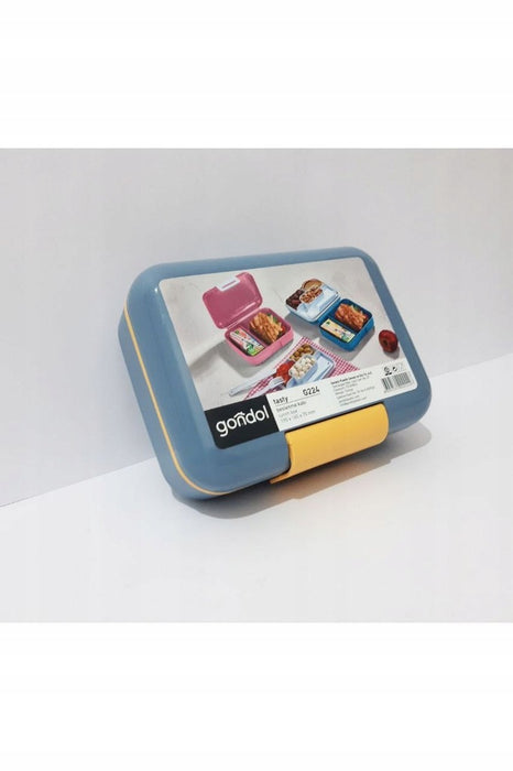 Tasty Lunch Box with fork and spoon