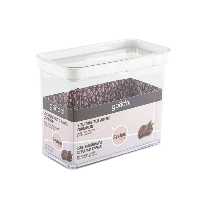 System Rectangular Food Storage Container (2,20 Lt)
(104*210*161 mm)
*Air tight
*Stackable