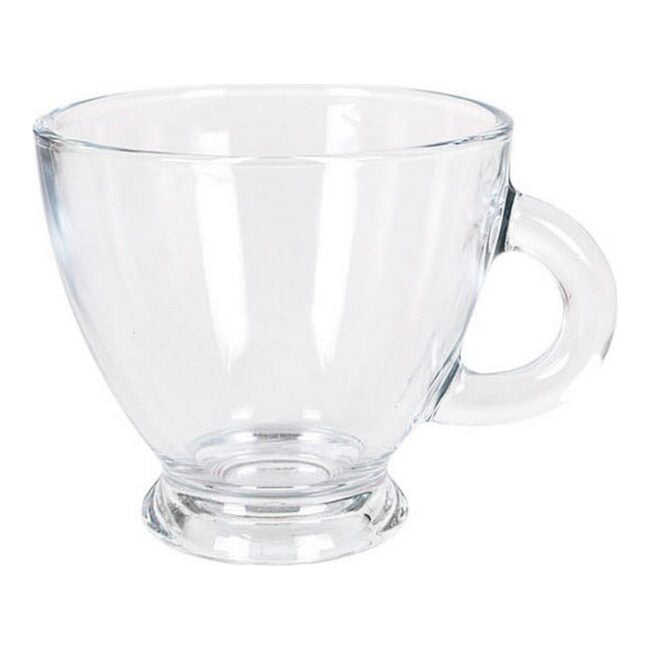 Set of 6 LAV Roma Crystal Coffee Mugs Transparent (22.5 cl)