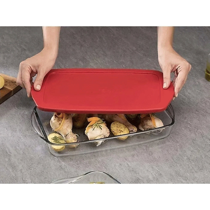BORCAM PAYREX TRAY WITH LID 400X250MM
