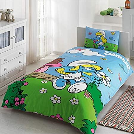 3pcs Smurfette, bedding set, single 160*220